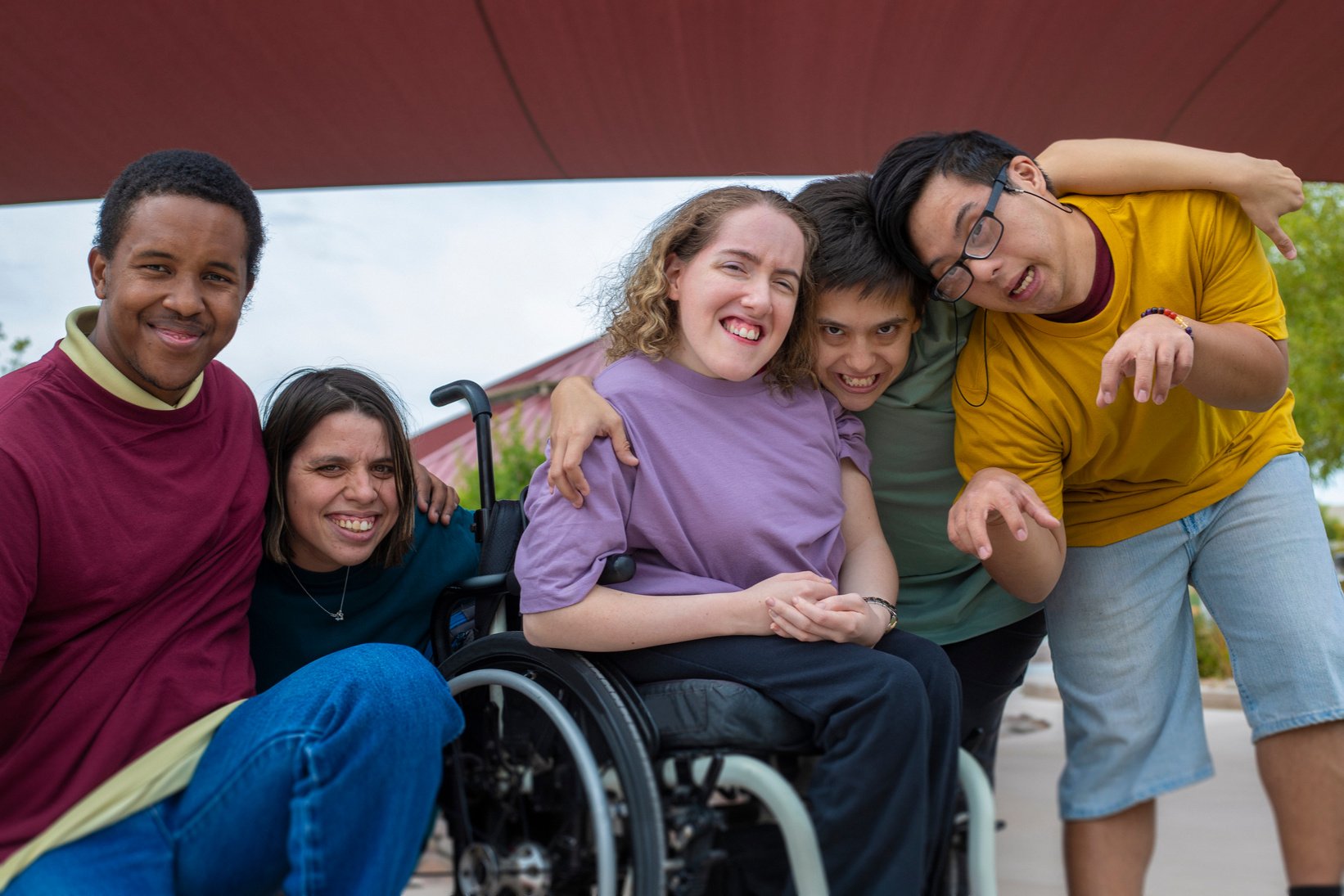 A group of disabled people